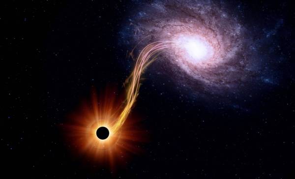 Zwart gat boert resten van een ster uit